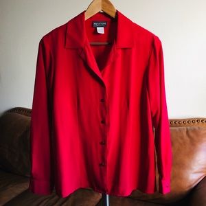 NOTATIONS CLOTHING Co. Office Cocktail Romantic Valentine’s Red Blouse Size S